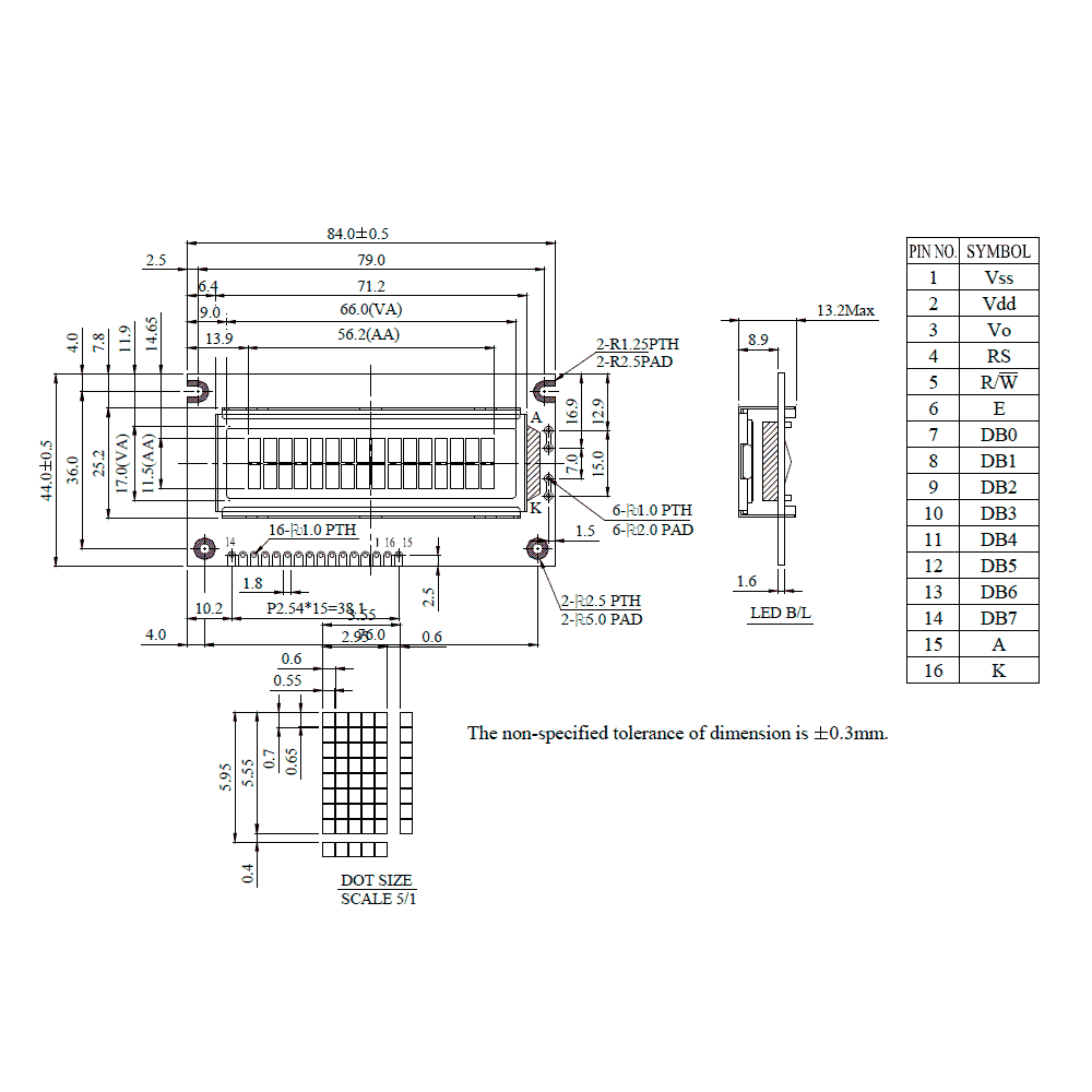 display-lcd-16-caracteres-2-linhas-backlight-branco-84x44x13,2mm-WH1602A-TMI-JT-02 display lcd 16 caracteres 2 linhas backlight branco 84x44x13,2mm WH1602A-TMI-JT