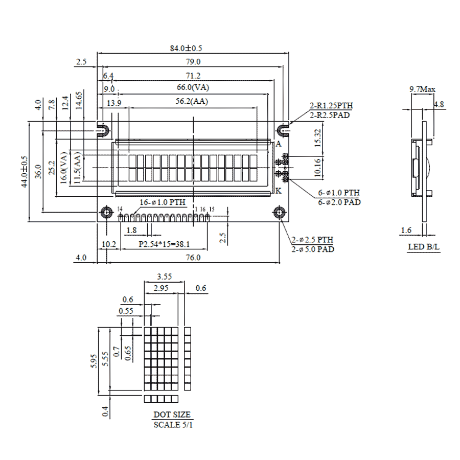 display-lcd-16-caracteres-2-linhas-sem-backlight-84x44x9,7mm-WH1602A-NGG-JTV display lcd 16 caracteres 2 linhas sem backlight 84x44x9,7mm WH1602A-NGG-JTV