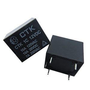 Relê Miniatura de Potência CTK 1C-10A-10VDC