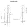 Led PTH 3mm Verde encapsulamento Verde difuso Enfitado LI230F
